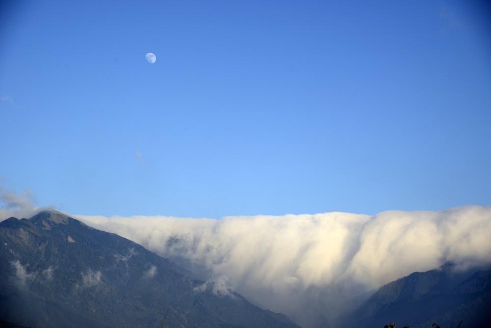 landscape clouds with moon